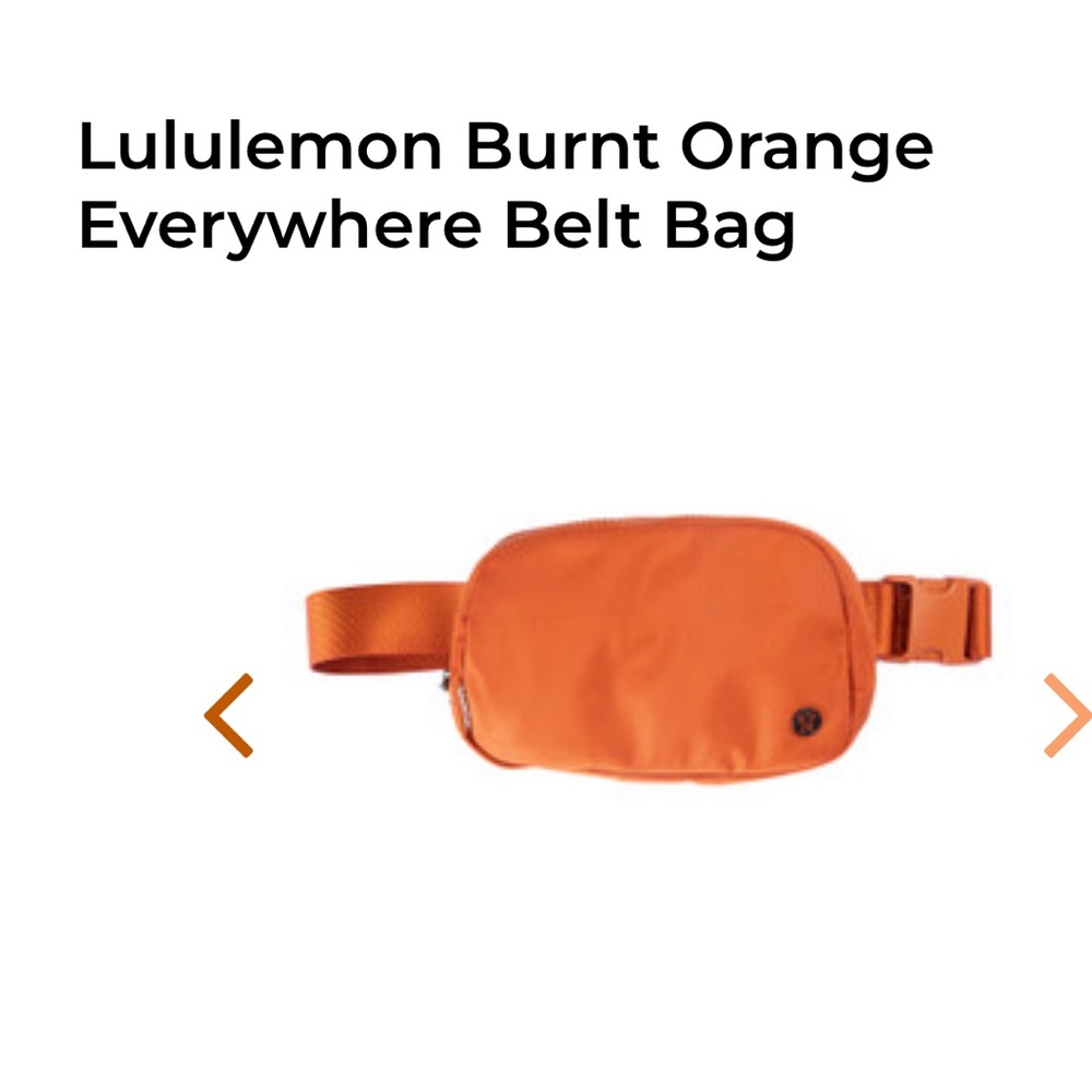 Lululemon burnt orange (Texas Longhorn) EBB belt bag -NWT limited edition